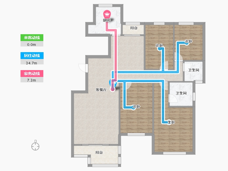 安徽省-合肥市-天鹅湖畔-122.09-户型库-动静线