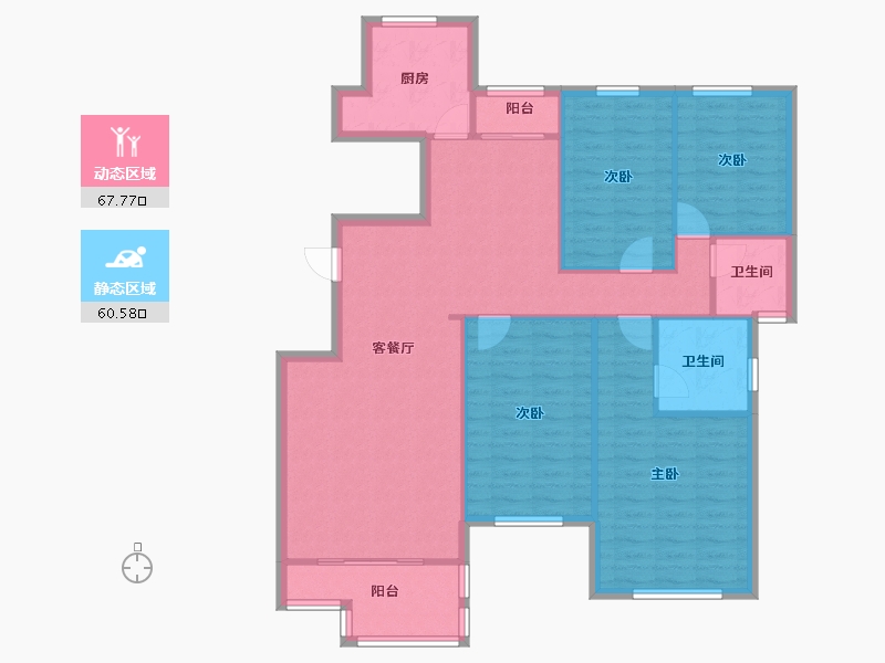 安徽省-合肥市-天鹅湖畔-122.09-户型库-动静分区