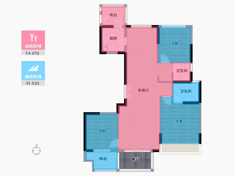 安徽省-阜阳市-相王府-89.07-户型库-动静分区