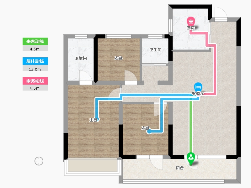 山东省-济宁市-　顺兴府-86.46-户型库-动静线