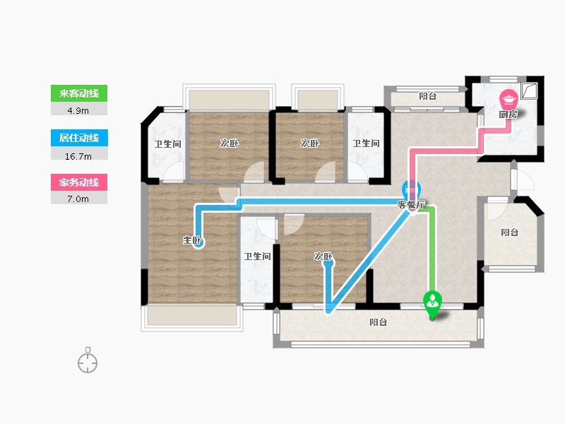 广东省-江门市-御锦珑湾3期-120.00-户型库-动静线