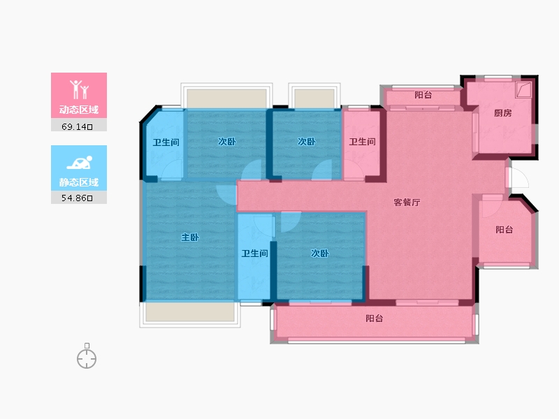 广东省-江门市-御锦珑湾3期-120.00-户型库-动静分区