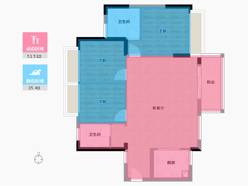 广东省-东莞市-安联尚璟-68.00-户型库-动静分区