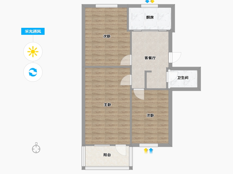 福建省-福州市-万春二区-83.00-户型库-采光通风