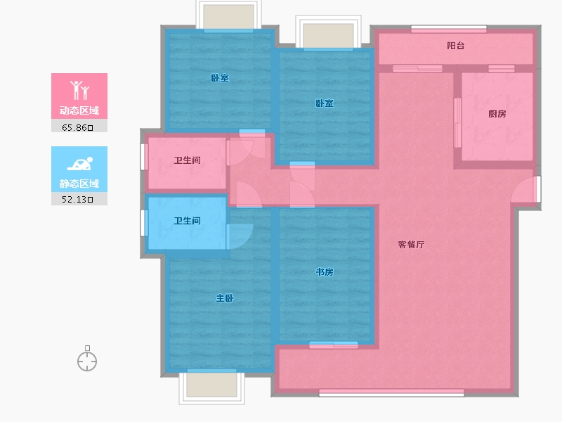 贵州省-遵义市-首府壹号-133.25-户型库-动静分区