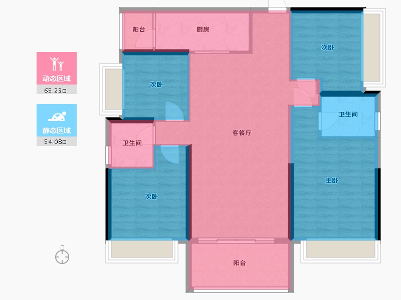 广东省-清远市-碧桂园山湖城-114.40-户型库-动静分区