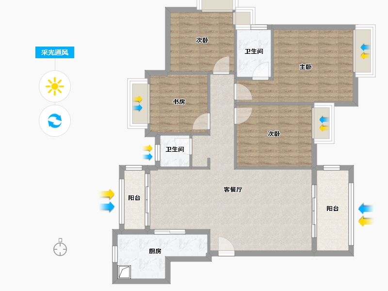 江西省-抚州市-德昌府-110.00-户型库-采光通风