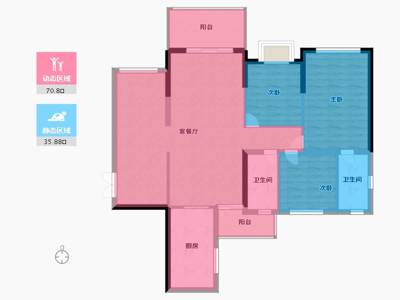 广东省-湛江市-御景鸿庭-96.23-户型库-动静分区