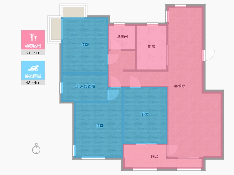 江苏省-南京市-亚东城-106.00-户型库-动静分区