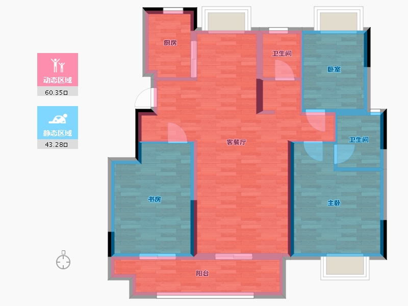 江西省-九江市-融创城发匡庐别院-92.80-户型库-动静分区