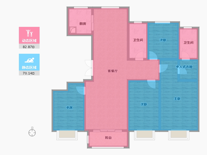 河北省-石家庄市-博东园北区-136.80-户型库-动静分区