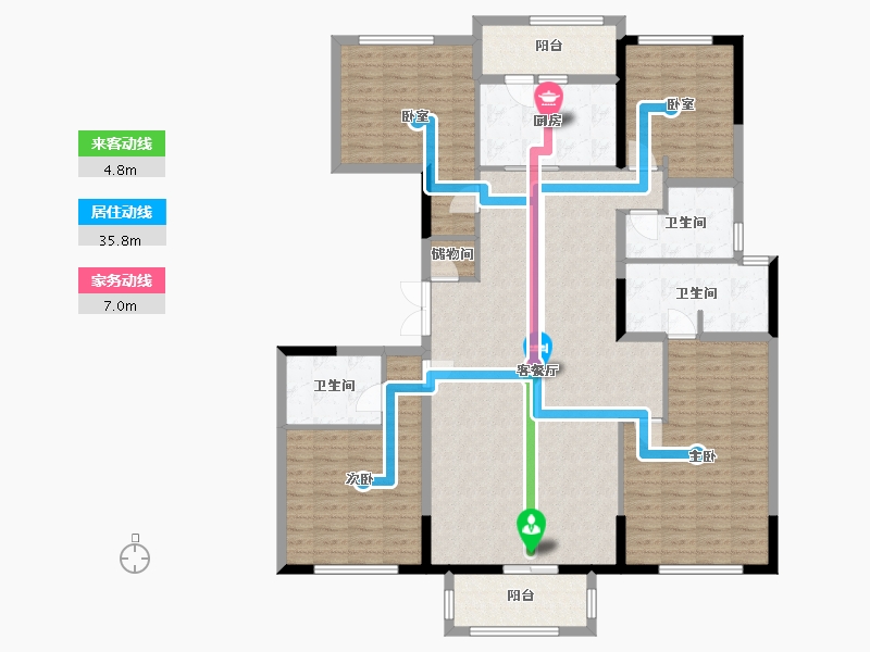 河南省-郑州市-永威上和琚-164.00-户型库-动静线