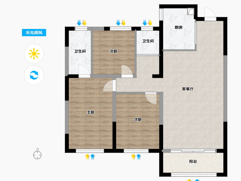 河北省-保定市-中国府-92.02-户型库-采光通风