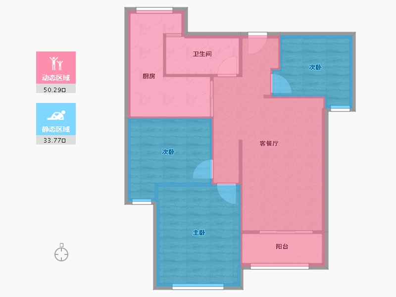 江苏省-苏州市-绿地21新城-西区-83.00-户型库-动静分区