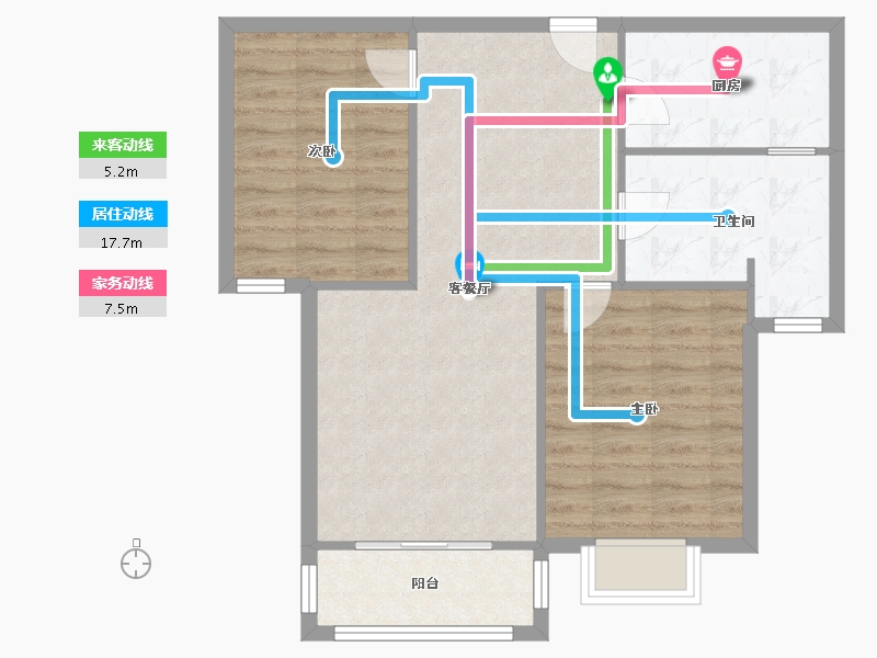 陕西省-西安市-赛高国际-75.20-户型库-动静线