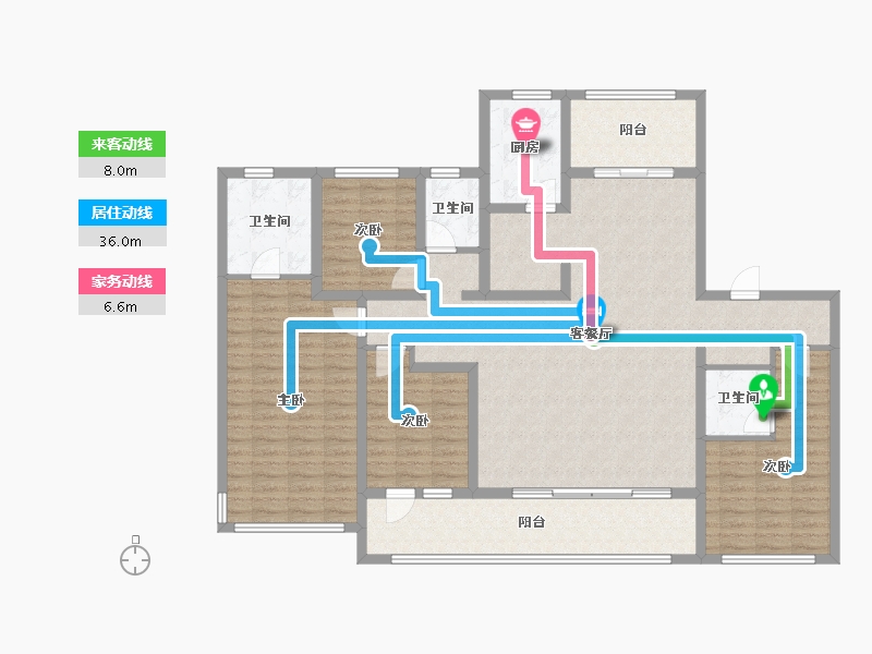 河北省-衡水市-保利拉菲公馆-144.00-户型库-动静线