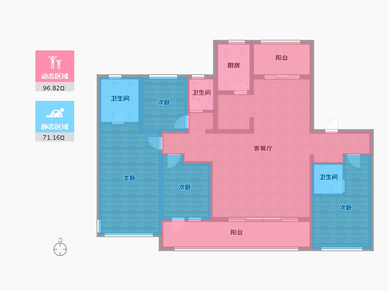 河北省-衡水市-保利拉菲公馆-144.00-户型库-动静分区