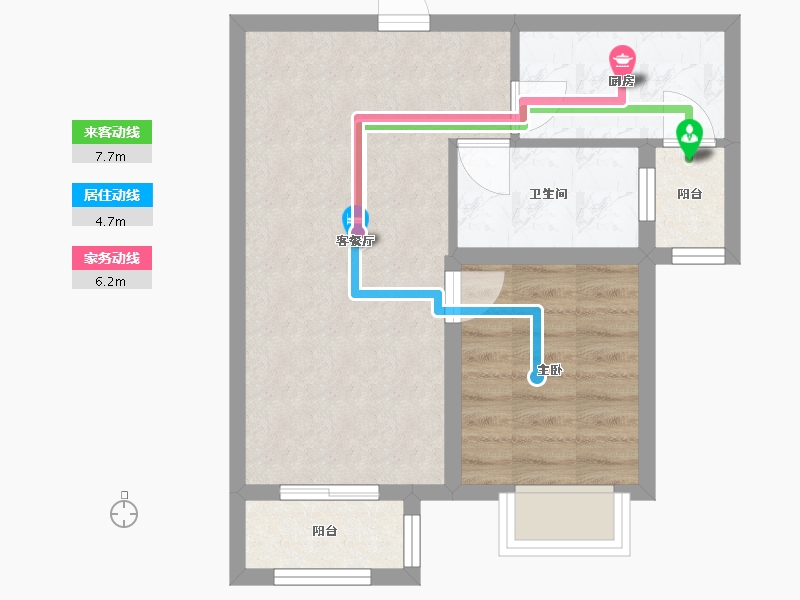 河北省-廊坊市-珠光逸景-52.00-户型库-动静线