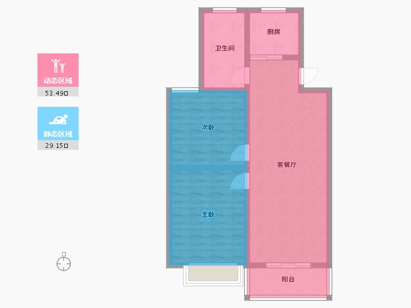 安徽省-滁州市-香樟花园-76.00-户型库-动静分区