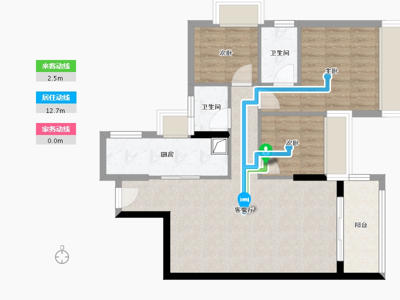 广东省-中山市-七村商住小区-72.00-户型库-动静线