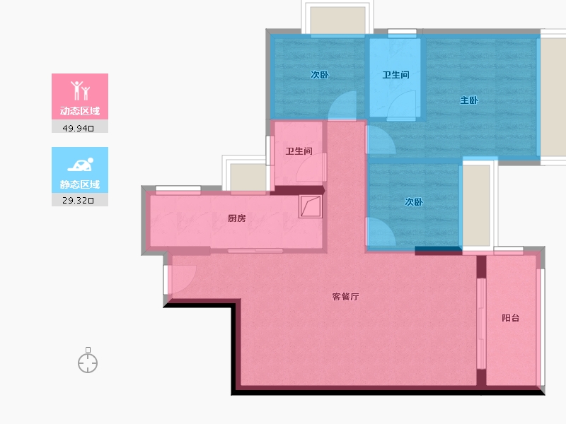 广东省-中山市-七村商住小区-72.00-户型库-动静分区