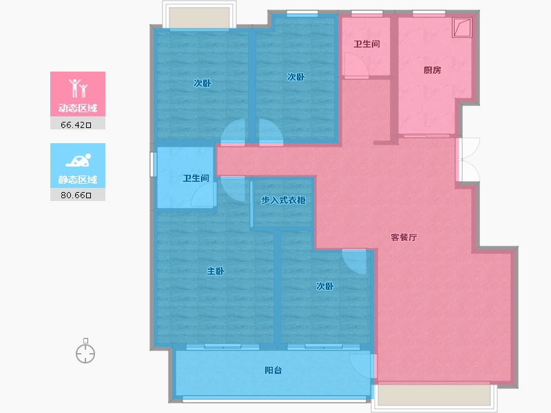 山东省-枣庄市-中安鸣翠苑-132.80-户型库-动静分区