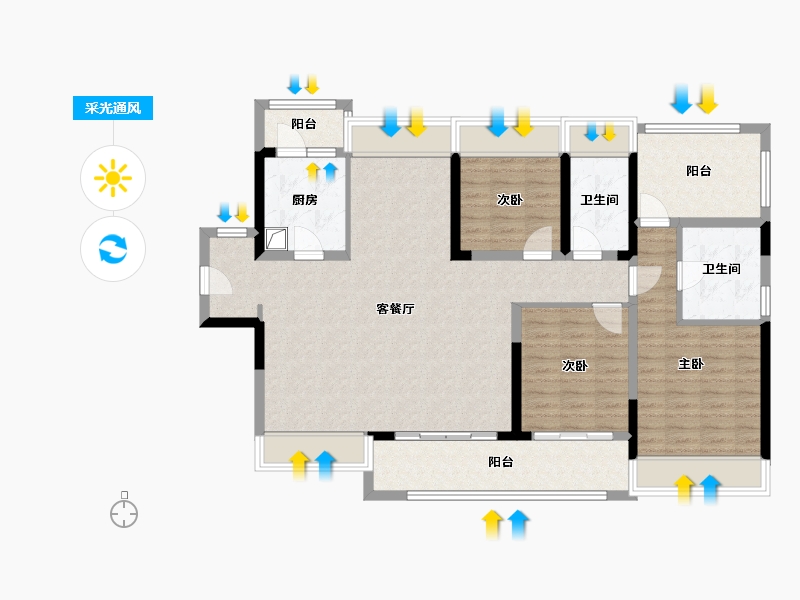 广东省-惠州市-中洲半岛城邦江山美苑-90.00-户型库-采光通风