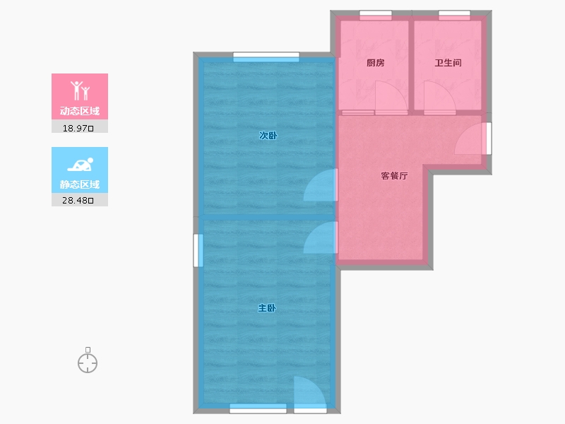 上海-上海市-梅陇一村-40.80-户型库-动静分区