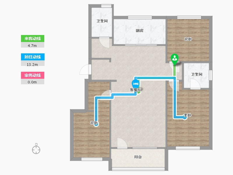 辽宁省-沈阳市-中金鸿府-89.96-户型库-动静线