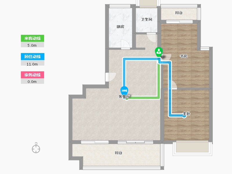 安徽省-合肥市-锦门桃李-80.00-户型库-动静线