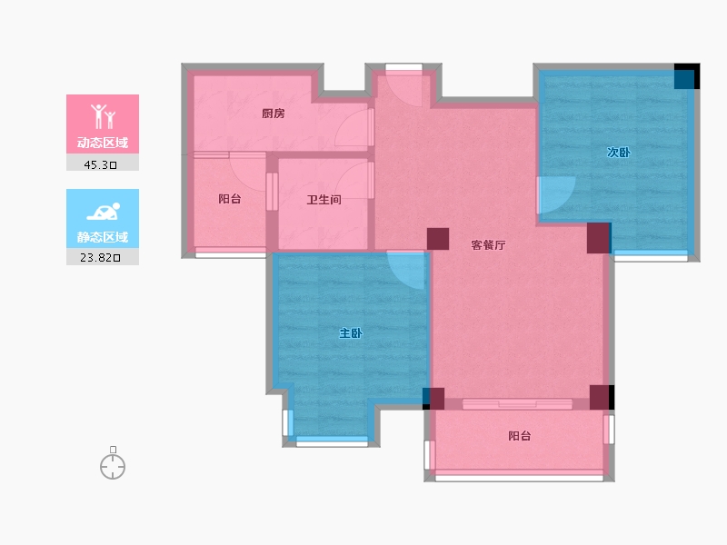 福建省-厦门市-明发半岛祥湾-60.66-户型库-动静分区