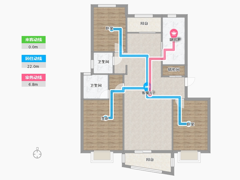 上海-上海市-佳乐苑-112.82-户型库-动静线