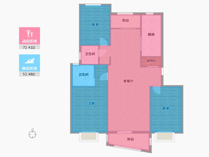 上海-上海市-佳乐苑-112.82-户型库-动静分区