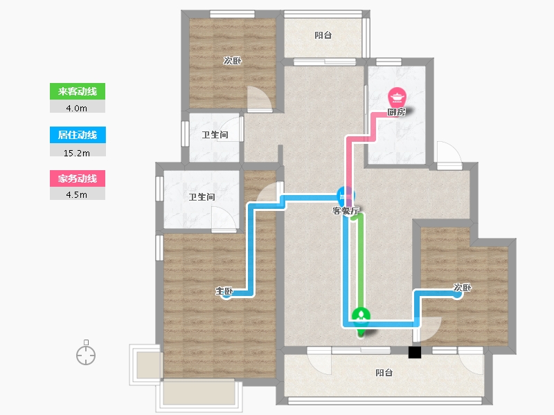 河北省-廊坊市-曙光一号学府-100.80-户型库-动静线