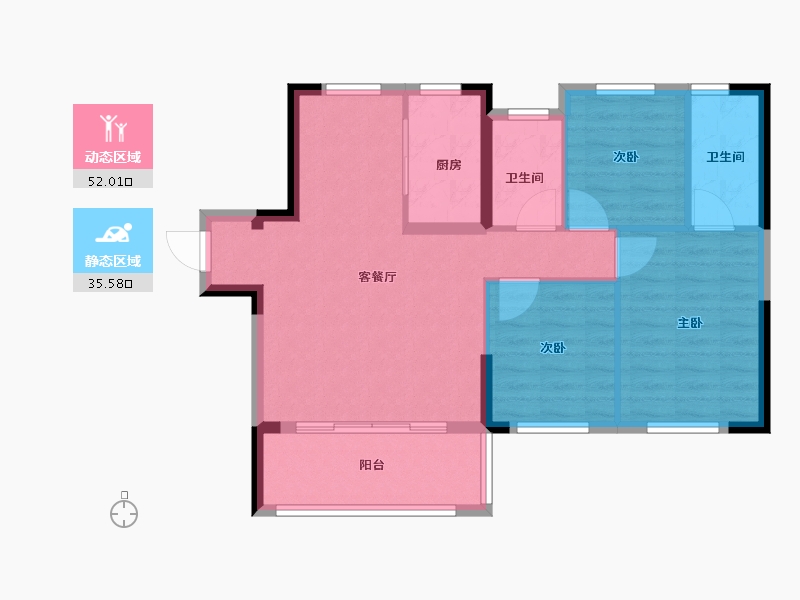 福建省-宁德市-霞浦珑悦国际-79.00-户型库-动静分区