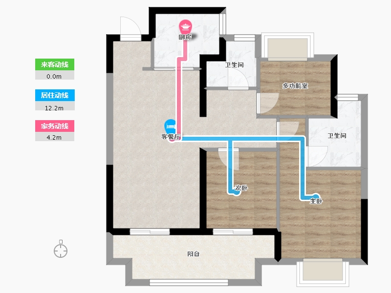 江西省-南昌市-新宇建设湖城大境B06地块项目-74.56-户型库-动静线