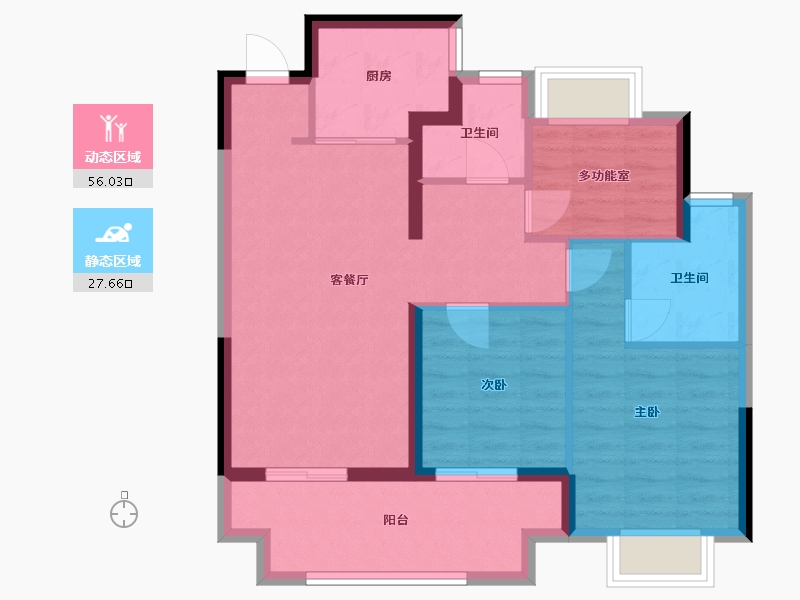 江西省-南昌市-新宇建设湖城大境B06地块项目-74.56-户型库-动静分区