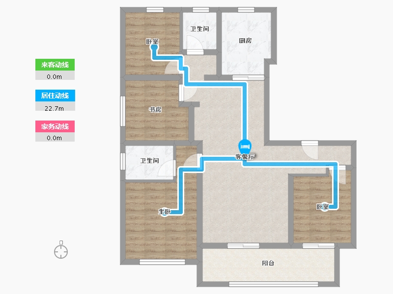 甘肃省-临夏回族自治州-华曜胭脂湾-108.80-户型库-动静线