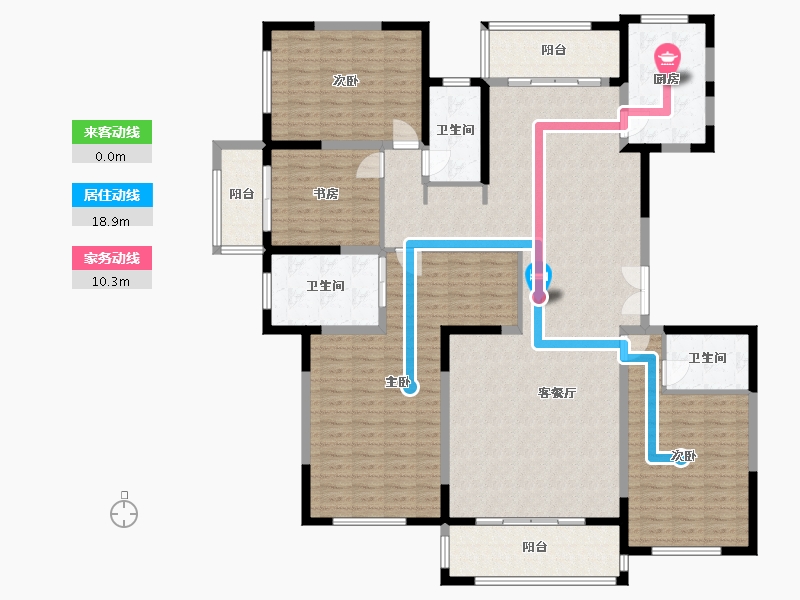 山西省-运城市-五洲观澜-190.13-户型库-动静线