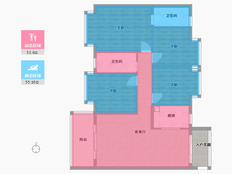 江西省-萍乡市-碧桂园-102.40-户型库-动静分区