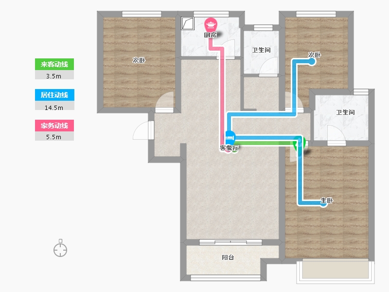 河北省-邢台市-皓顺壹号院北区-101.20-户型库-动静线