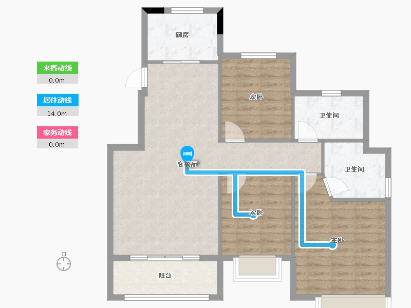 江西省-南昌市-力高澜湖御景-93.00-户型库-动静线