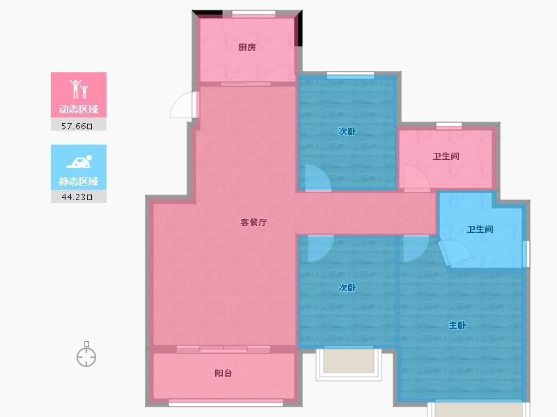 江西省-南昌市-力高澜湖御景-93.00-户型库-动静分区