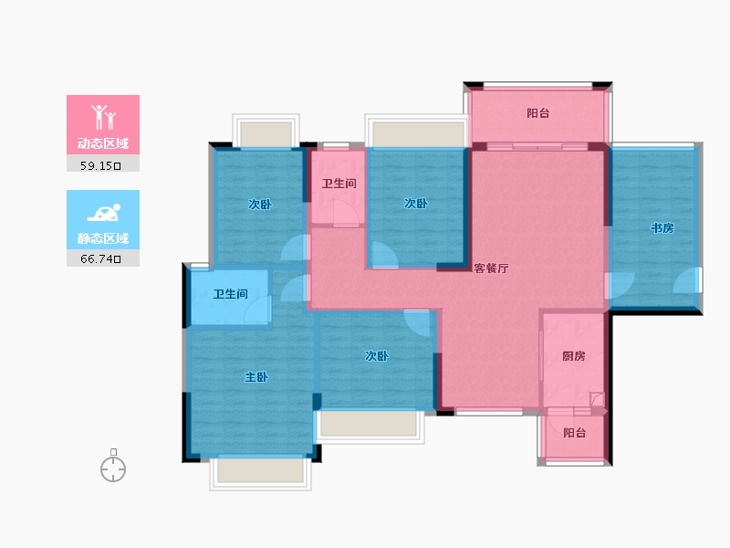 广东省-河源市-霸王花月亮湾-112.00-户型库-动静分区