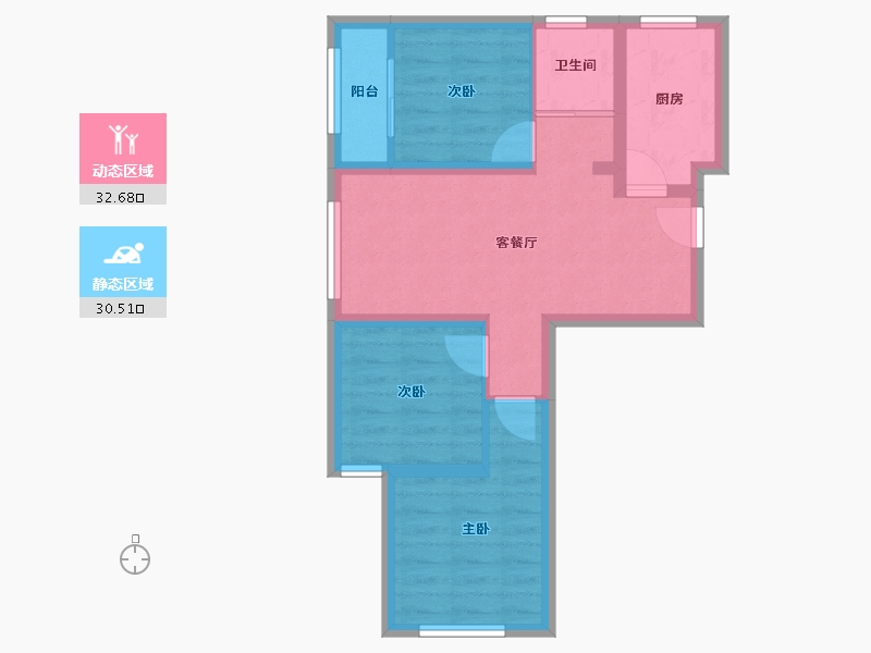 北京-北京市-金隅滨河园-7号院-71.00-户型库-动静分区