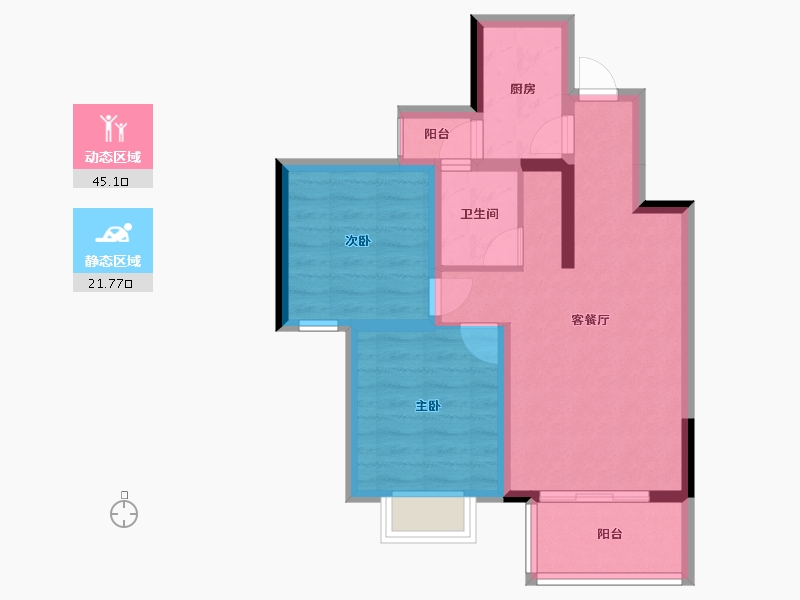 四川省-成都市-文和居-59.20-户型库-动静分区