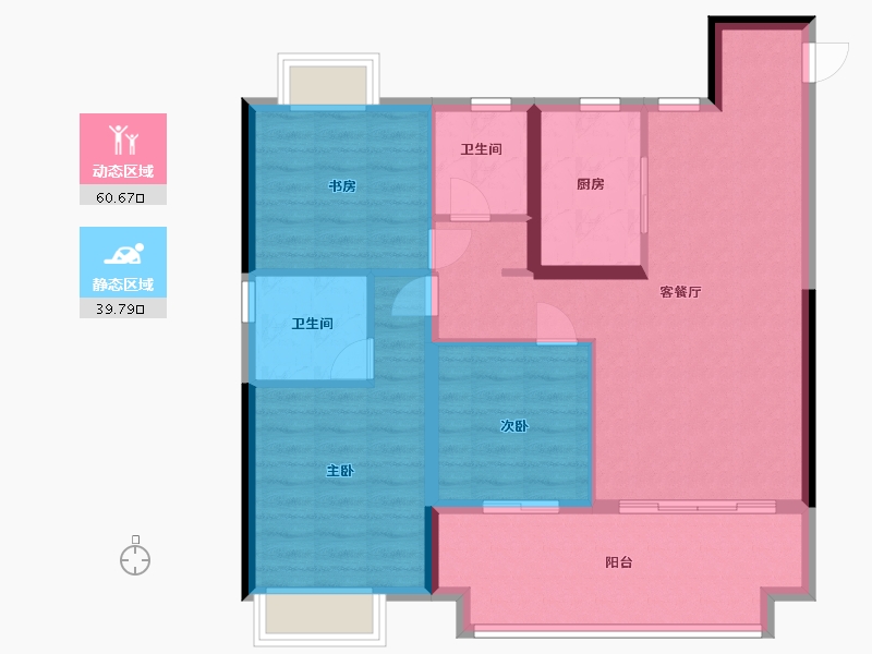 江西省-南昌市-望悦湖金茂悦-90.58-户型库-动静分区