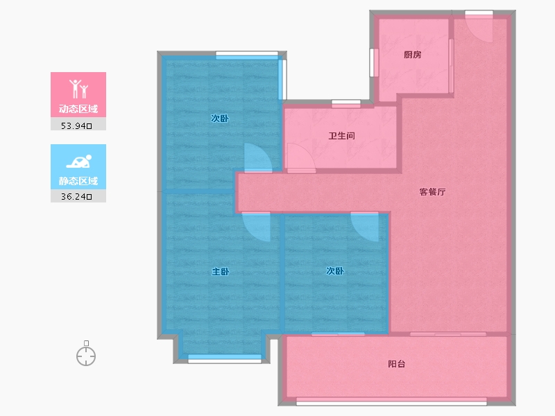 安徽省-合肥市-万兴湖山间-80.20-户型库-动静分区