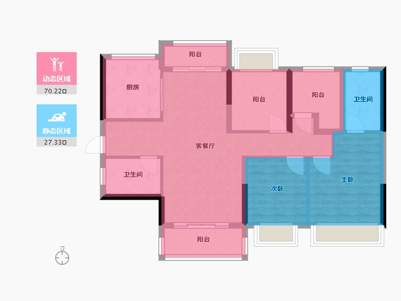 广西壮族自治区-桂林市-江与城-96.00-户型库-动静分区