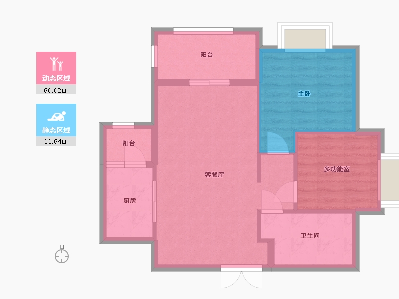 广东省-中山市-赢家公馆-64.49-户型库-动静分区